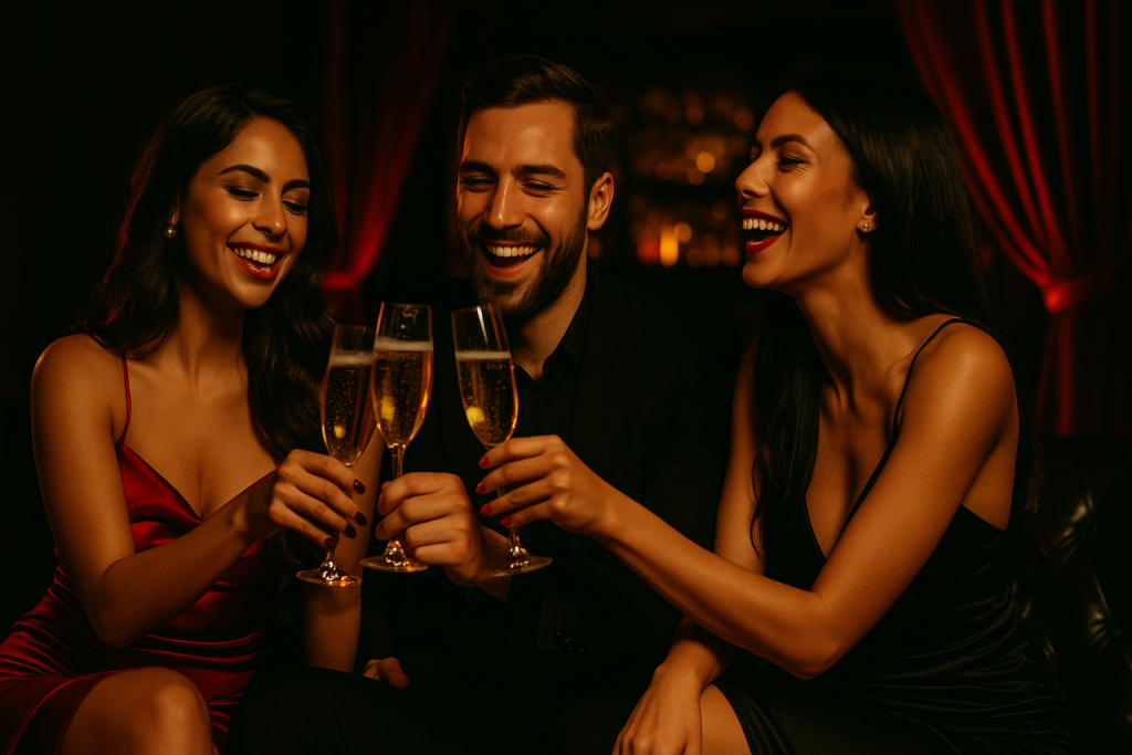 Diskrete Club Atmosphäre mit Entertainerin Wien